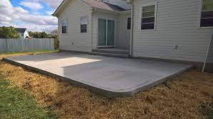 poured concrete patio