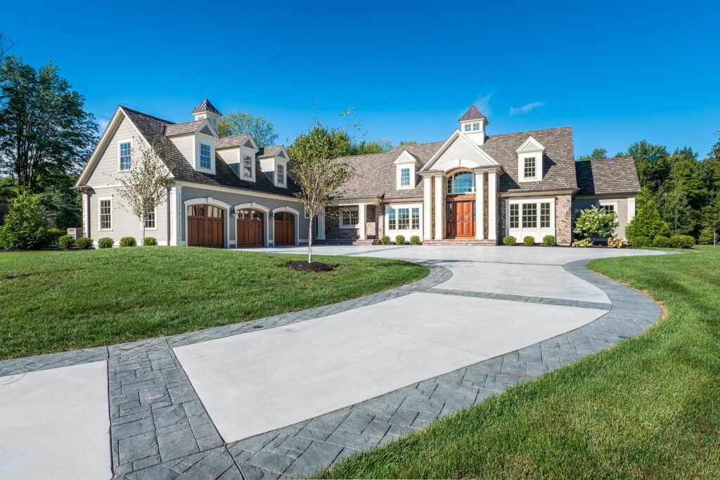 Concrete Driveway with stamped edging